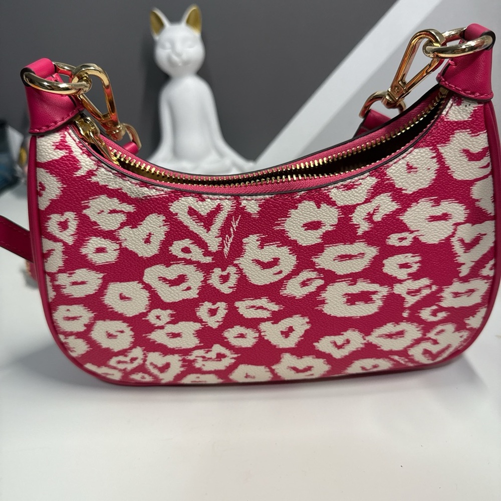Pink and White Patterned Women's Bag